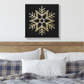 Silver en Gold Snowflake Canvas Afdruk (Insitu (Slaapkamer))