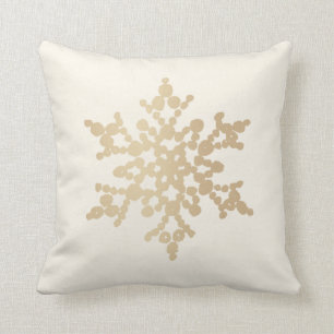 Silver en Gold Snowflake Sierkussen voor kerstmis