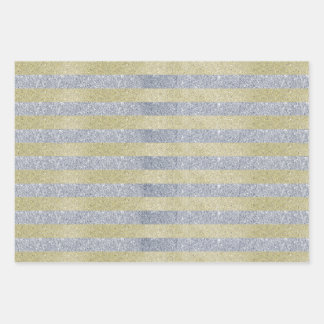 Silver- en Gold Stripes — Papieren vellen voor onm