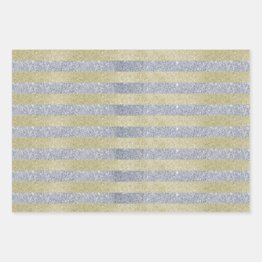 Silver- en Gold Stripes — Papieren vellen voor onm (Voorkant)