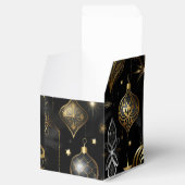 Silver en Gold Traditional Ornamenten Cube Bedankdoosjes (Geopend)
