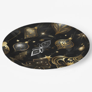 Silver en Gold Traditional Ornamenten Pattern 2 Papieren Bordje