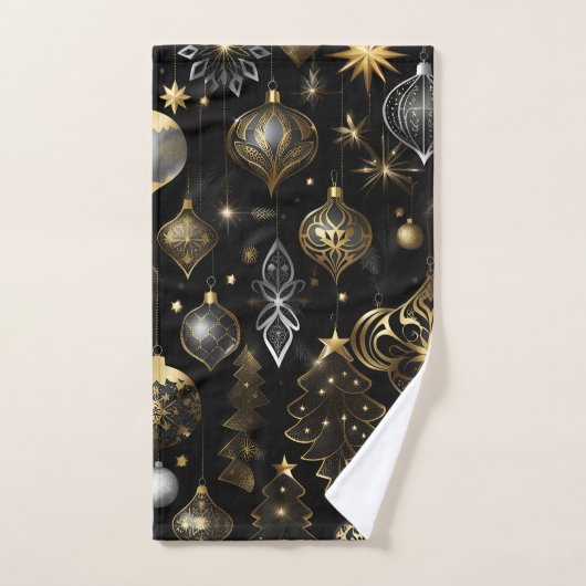 Silver en Gold Traditional Ornamenten Pattern Bad Handdoek (Handdoek)