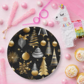 Silver en Gold vakantie Ornamenten Pattern Papieren Bordje (Feest)