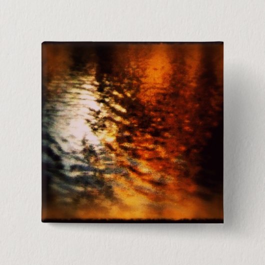 Silver en Gold Vierkante Button 5,1 Cm (Voorkant)