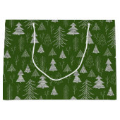 Silver- en Green-kerstboombos Groot Cadeauzakje (Voorkant)