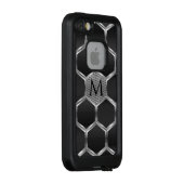 Silver en grijs metallisch geometrisch patroon 3 LifeProof iPhone hoesje (Achterkant / rechts)