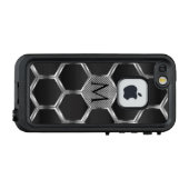 Silver en grijs metallisch geometrisch patroon 3 LifeProof iPhone hoesje (Achterkant (horizontaal))