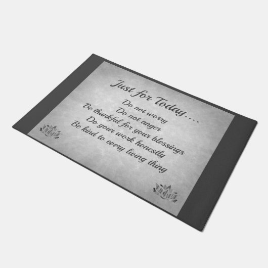 Silver- en grijze beginselen van Reiki Deurmat (Schuin)