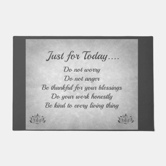 Silver- en grijze beginselen van Reiki Deurmat (Voorkant)