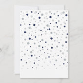 Silver- en marineloons Modern Adult Birthday Party Kaart (Achterkant)