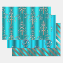 Silver en Metallic Aqua Kerstmis
