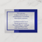 Silver en Navy Bloemen Behuizing Kaart (Achterkant)