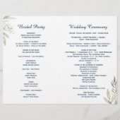 Silver- en Navy Blue Wedding-programma's (Achterkant)