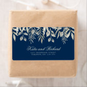Silver en Navy bruiloft Adresetiketten Etiket (Insitu)