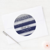 Silver en Navy Vrijgezellenfeest Sticker (Envelop)