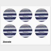 Silver en Navy Vrijgezellenfeest Sticker (Vel)