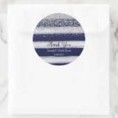 Silver en Navy Vrijgezellenfeest Sticker (Tas)