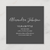 Silver en Nlack Folie Wash Girly Vierkante Visitekaartje (Achterkant)