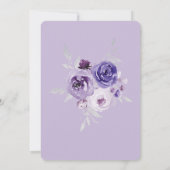 Silver en Paars Save the Date Quinceañera Kaart (Achterkant)