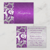 Silver en Paarse Damask II behuizing Kaart (Voorkant / Achterkant)