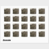 Silver en parcel gelt Imperial Crown Vierkante Sticker (Vel)