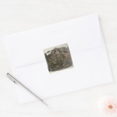 Silver en parcel gelt Imperial Crown Vierkante Sticker (Envelop)