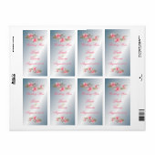 Silver en Pink Lily Etiket (Full Sheet)