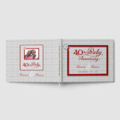 Silver en Red 40th Ruby Jubileum met foto Gastenboek (Volledig)
