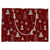 Silver- en Red-kerstboombos Groot Cadeauzakje (Achterkant)