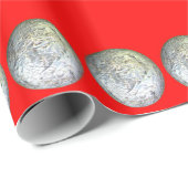 Silver- en Red-kerstpapier Cadeaupapier (Rol Hoek)