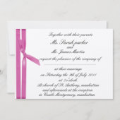 Silver- en roze metalen uitnodiging (Voorkant)