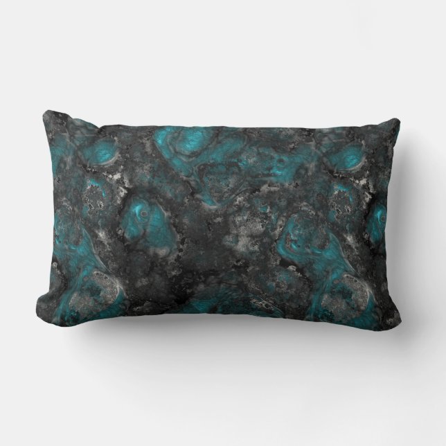 Silver en Turquoise Kussen (Voorkant)