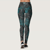Silver en Turquoise Leggings (Achterkant)