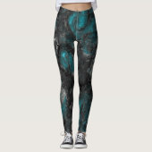 Silver en Turquoise Leggings (Voorkant)