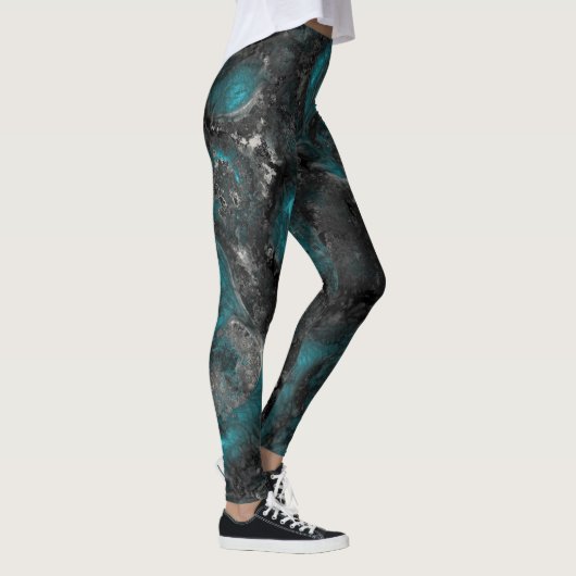 Silver en Turquoise Leggings (Rechts)