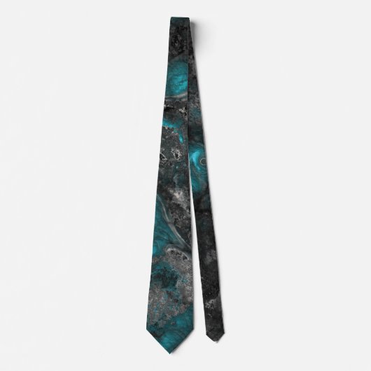 Silver en Turquoise Stropdas (Voorkant)