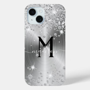 Silver en White Diamonds - Persoonlijk iPhone 15 Case