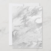 Silver en White Marged Jubileum Invitation Kaart (Achterkant)