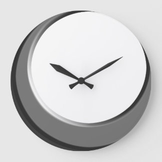 Silver en White Retro Modern Kitchen Wall Clock Grote Klok