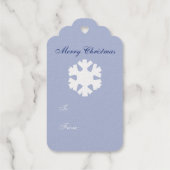 Silver en White Sneeuwvlok Echt Folie Cadeau Label (Achterkant)