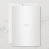Silver en White Wedding Save the Date Invitation Kaart (Achterkant)