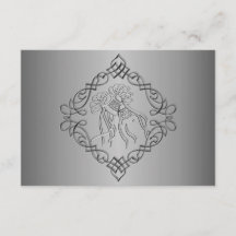 Silver Engraved Kijk Wedding RSVP