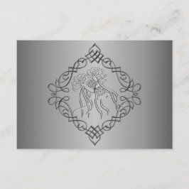Silver Engraved Kijk Wedding RSVP