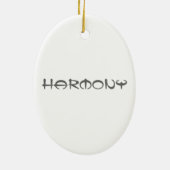 Silver enso met Kanji - harmony Keramisch Ornament (Achterkant)