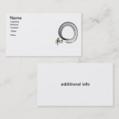 Silver Enso met Kanji - Harmony Visitekaartje (Voorkant / Achterkant)