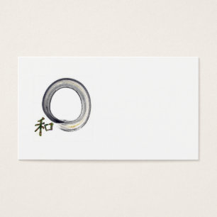 Silver Enso met Kanji-teken voor Harmony Visitekaartjes