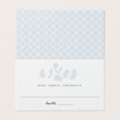 Silver Eucalyptus Branch Wedding Guest Escort Kaart (Buitenkant ongevouwen)