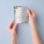 Silver Eucalyptus budget bruiloft uitnodiging Flyer (Hand)