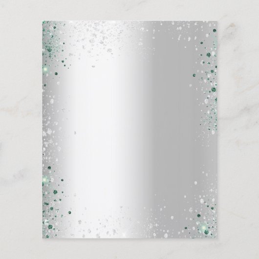 Silver eucalyptus greenery bruiloft-uitnodiging (Achterkant)